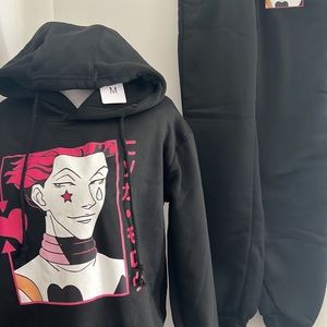 Anime Hisoka jogger and hoody set